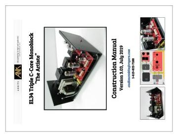 Audio Note_ANK-EL34 40W Monoblock Kit_EL34 Triple C Core Monoblock_Artiste-2019.ConstructionManual.Amp preview